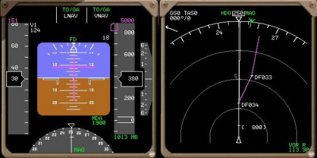747-400 Glass Cockpit Instruments